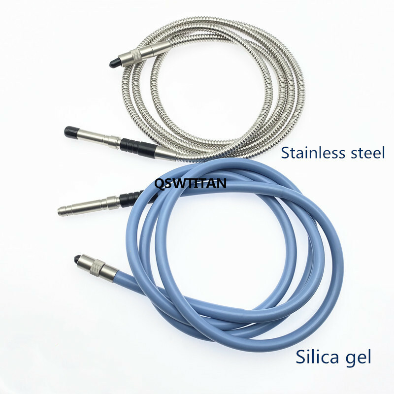 Silicone cable Endoscop Fiber 1.8m-3m Light Source Microscope Guide interface
