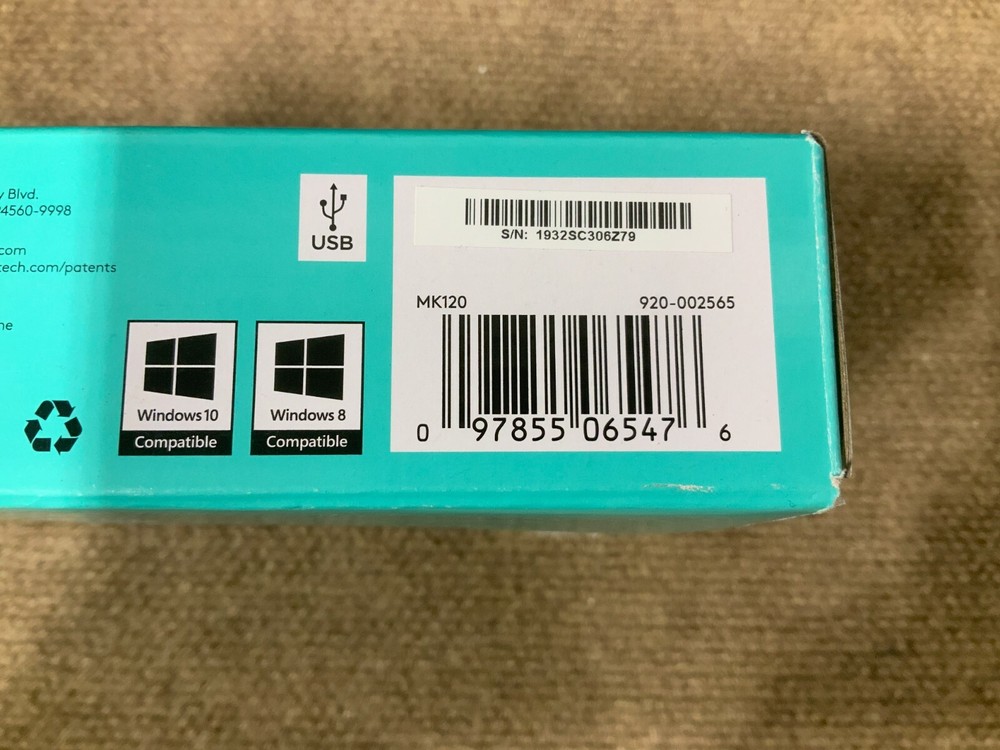 Logitech MK120 Optical Wired Keyboard and Mouse Combo Black 920-002565 ❤️️✅❤️️