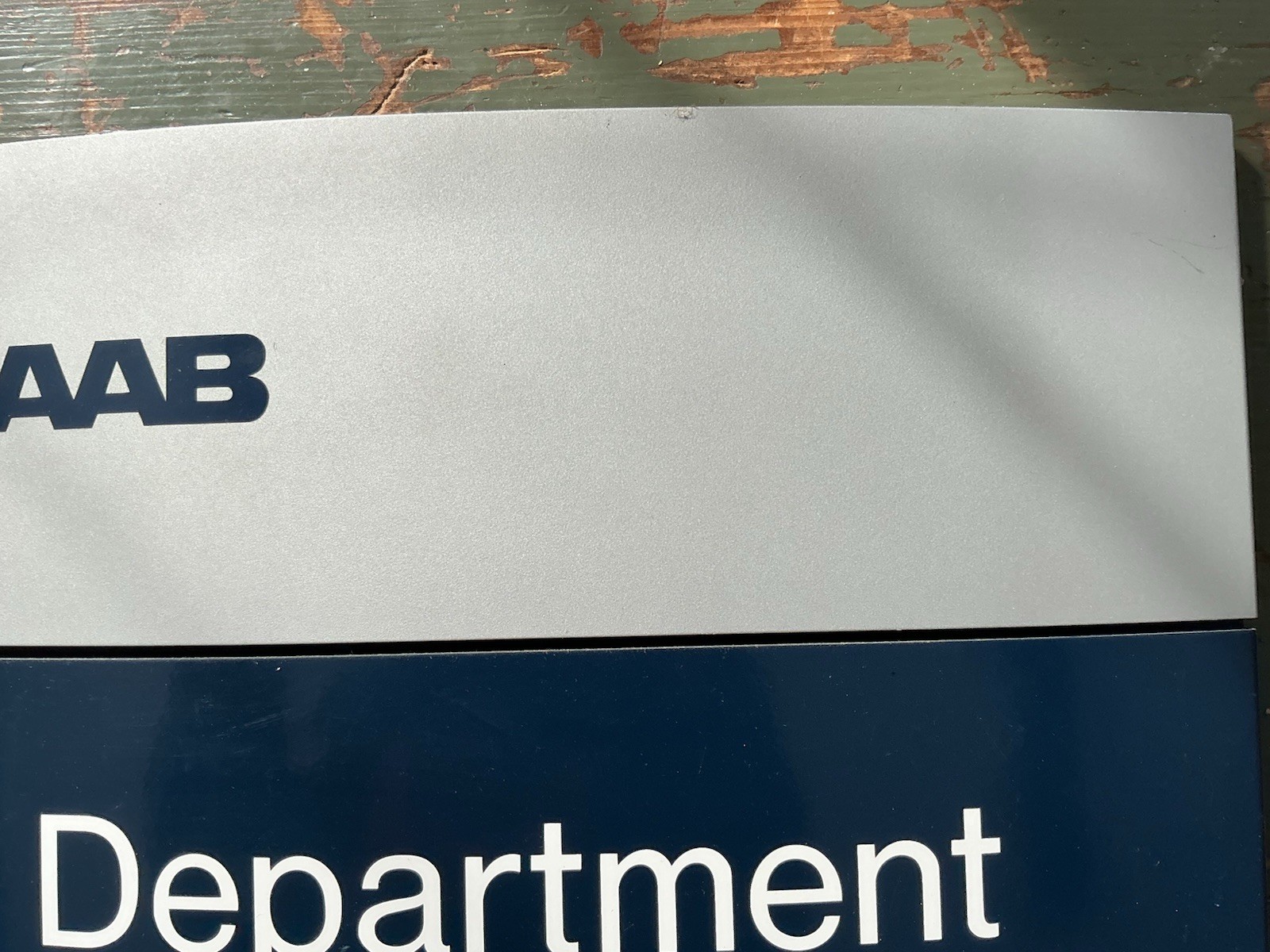 ORIGINAL GENUINE SAAB DEALER PARTS SIGN OLD STYLE LOGO