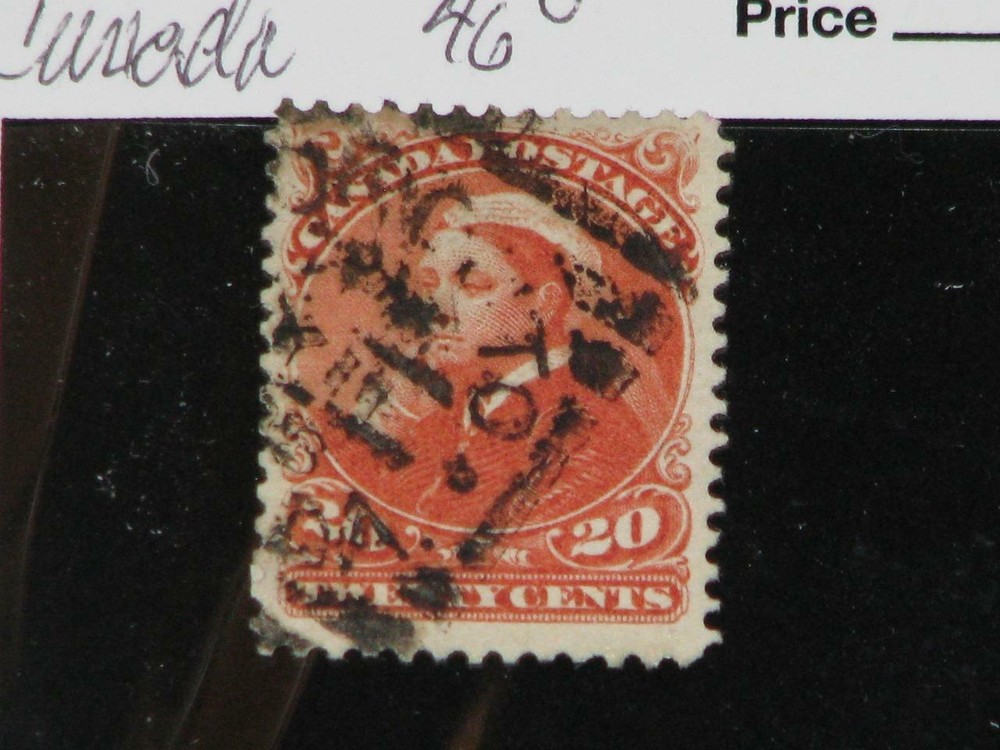 CANADA, SCOTT # 46, USED, NICE BORDERS