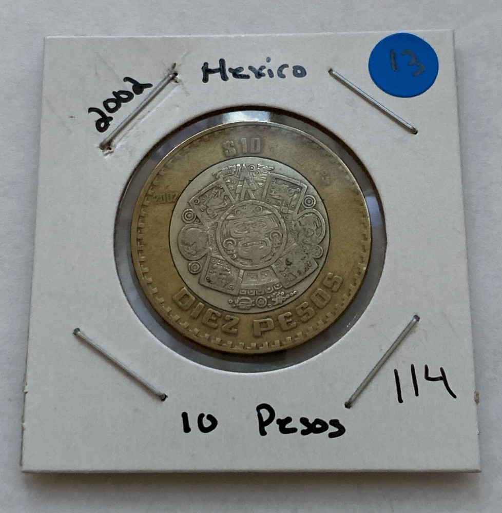 2002 Mexico 10 Pesos Coin