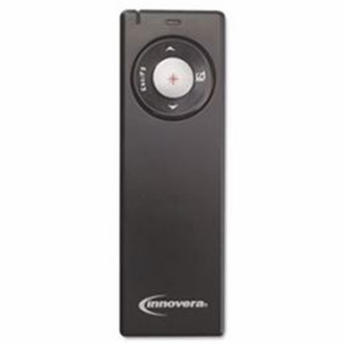 Wireless Presenter w/Laser Pointer, Matte Black w/Scroll ball 686024611011