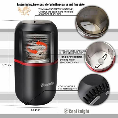 COOL KNIGHT Herb Grinder [large capacity/fast/Electric ]-Spice Herb Grinder