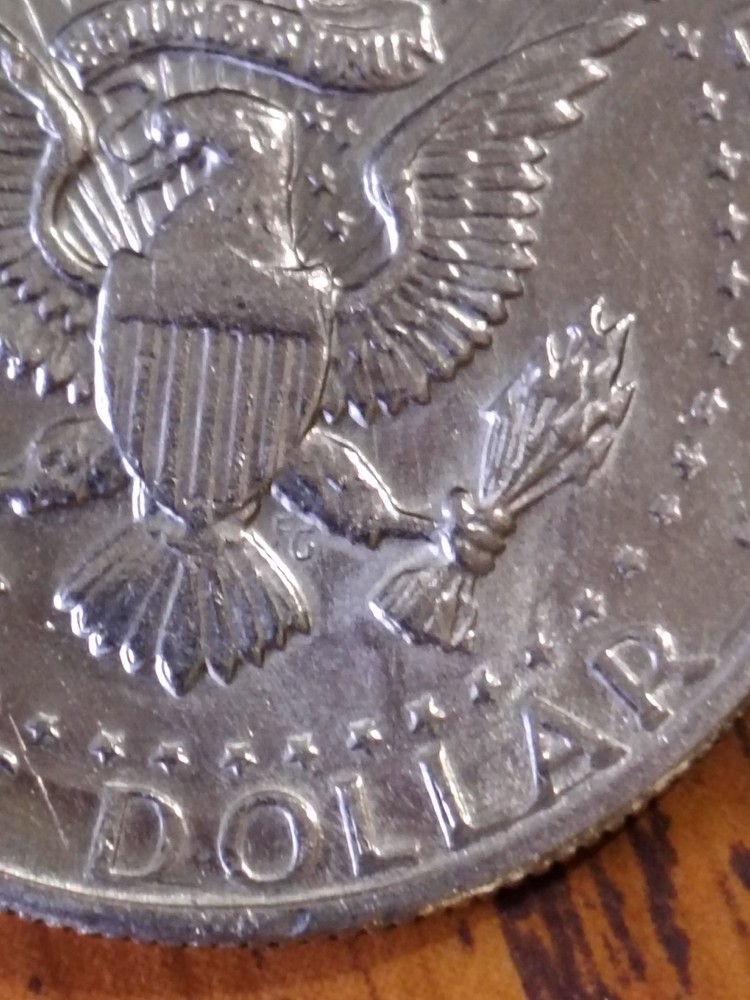 1972D Kennedy Half Dollar, FG on reverse, 2 pieces