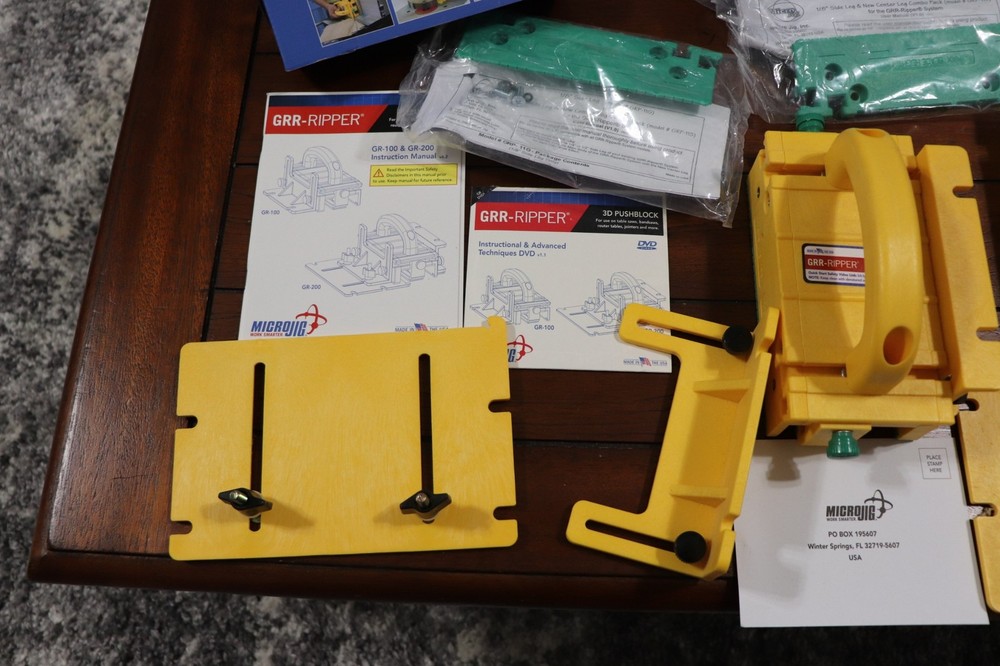 Micro Jig GRR-Ripper Advanced 3D Pushblock GR-200 & GRP-11G (2) Pack EUC