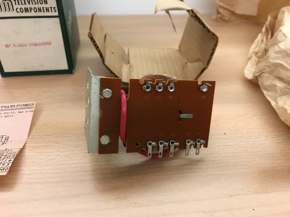 RAM Television Components 20009781 90 Degree Flyback Transformer - NOS