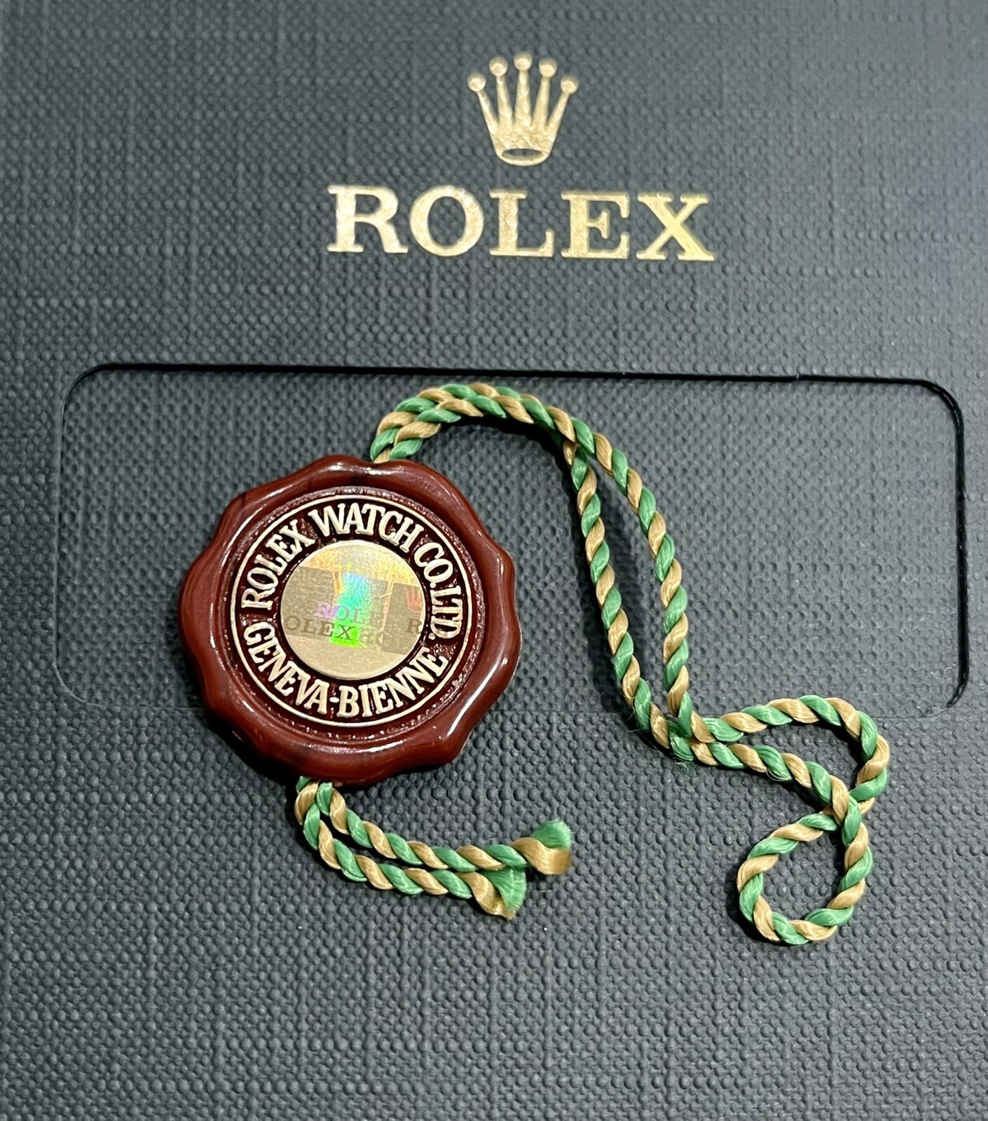 Genuine Rolex Red Hang Tag Hologram Swiss Officially Chronometer 90s-2000s Rare