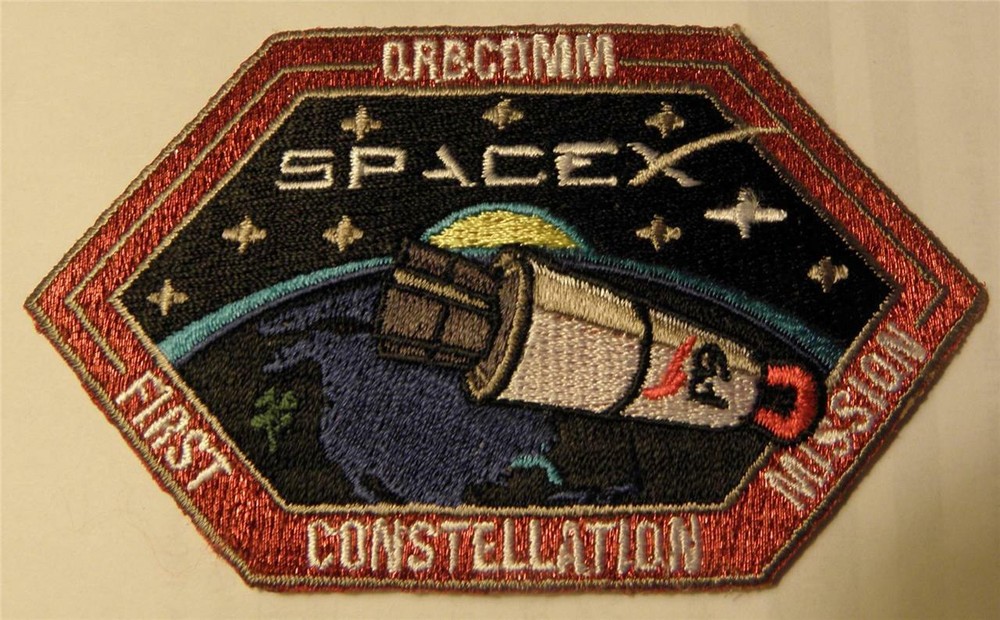 SPACEX FALCON9 ORBCOMM 1ST CONSTELLATION SPACE MISSION PATCH