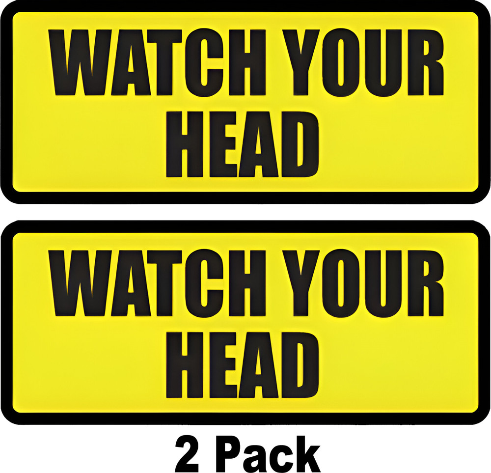 2 Pack Watch Your Head Sticker Decal