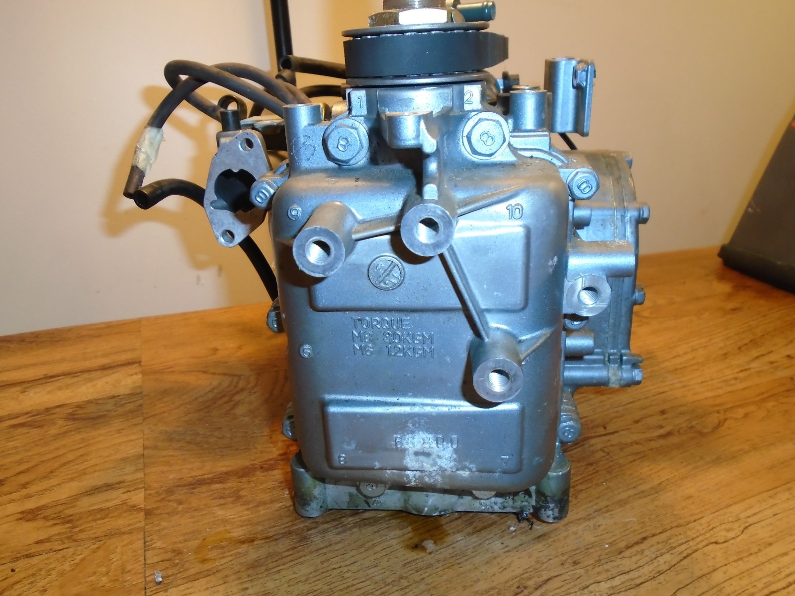 1985-1989 Yamaha 9.9 hp 4 stroke powerhead crankcase assembly