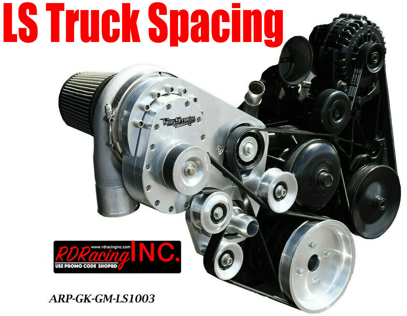 TORQSTORM SUPERCHARGER SYSTEM Truck Spacing Base  ARP-K-GM-LS1003  IN STOCK