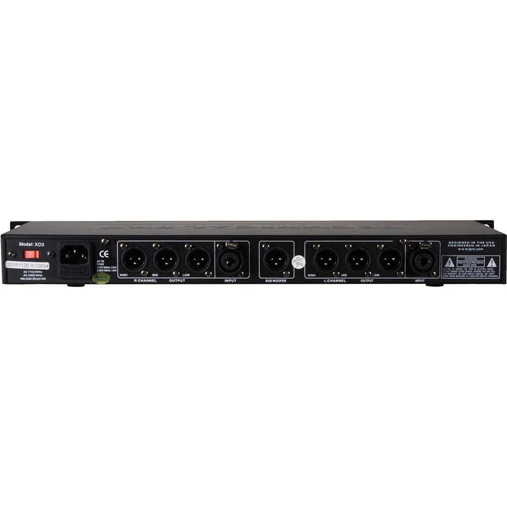 Technical Pro XO3 3-Way Crossover w/ Subwoofer Output