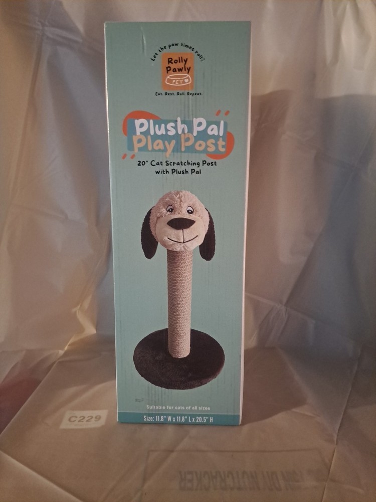 Plush Pal Play Post. 20" Tall. Cat Scratch Post. New