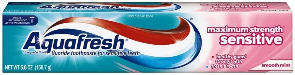 Aquafresh Maximum Strength Sensitive + Gentle Whitening Toothpaste, Smooth...