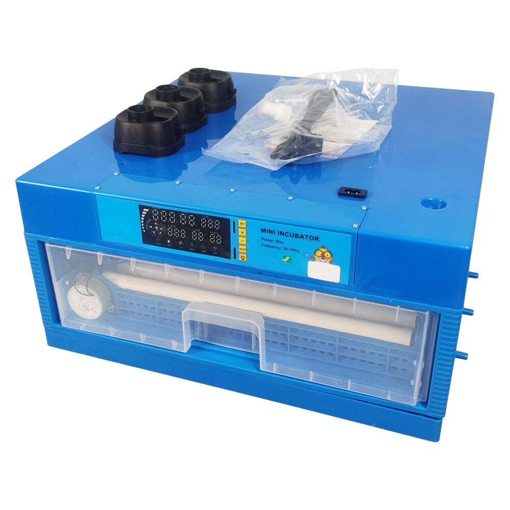 Incubator Drawer Single Layer Temperature Humidity Digital Display 64 Eggs 110V