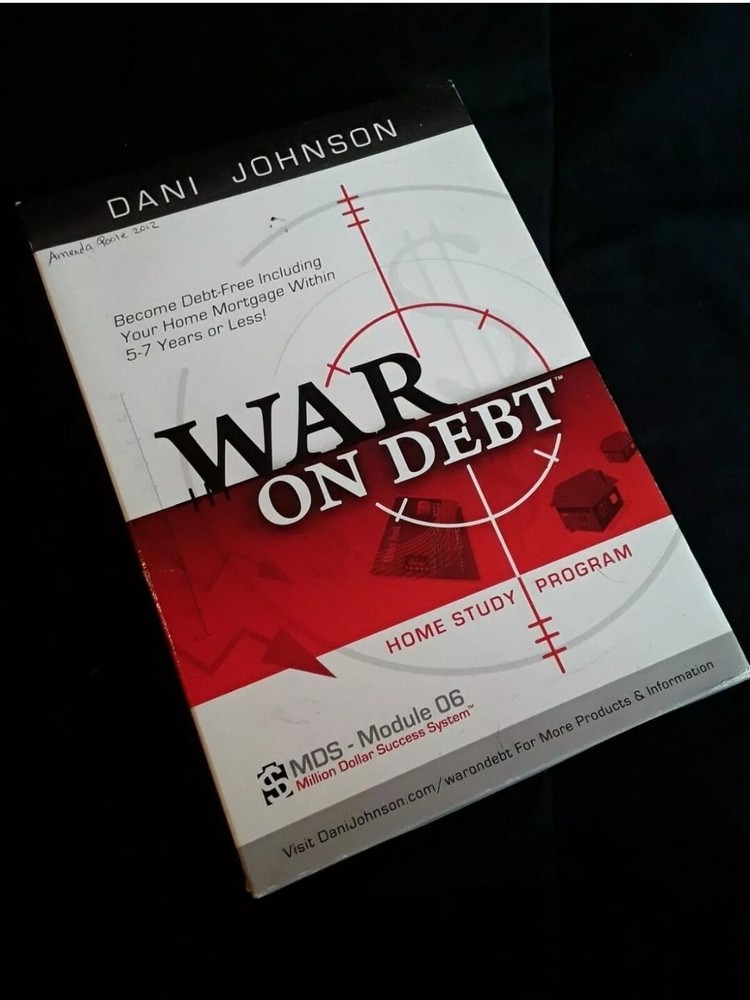 Dani Johnson WAR ON DEBT SET Home Study Program DVDs WORKBOOK 