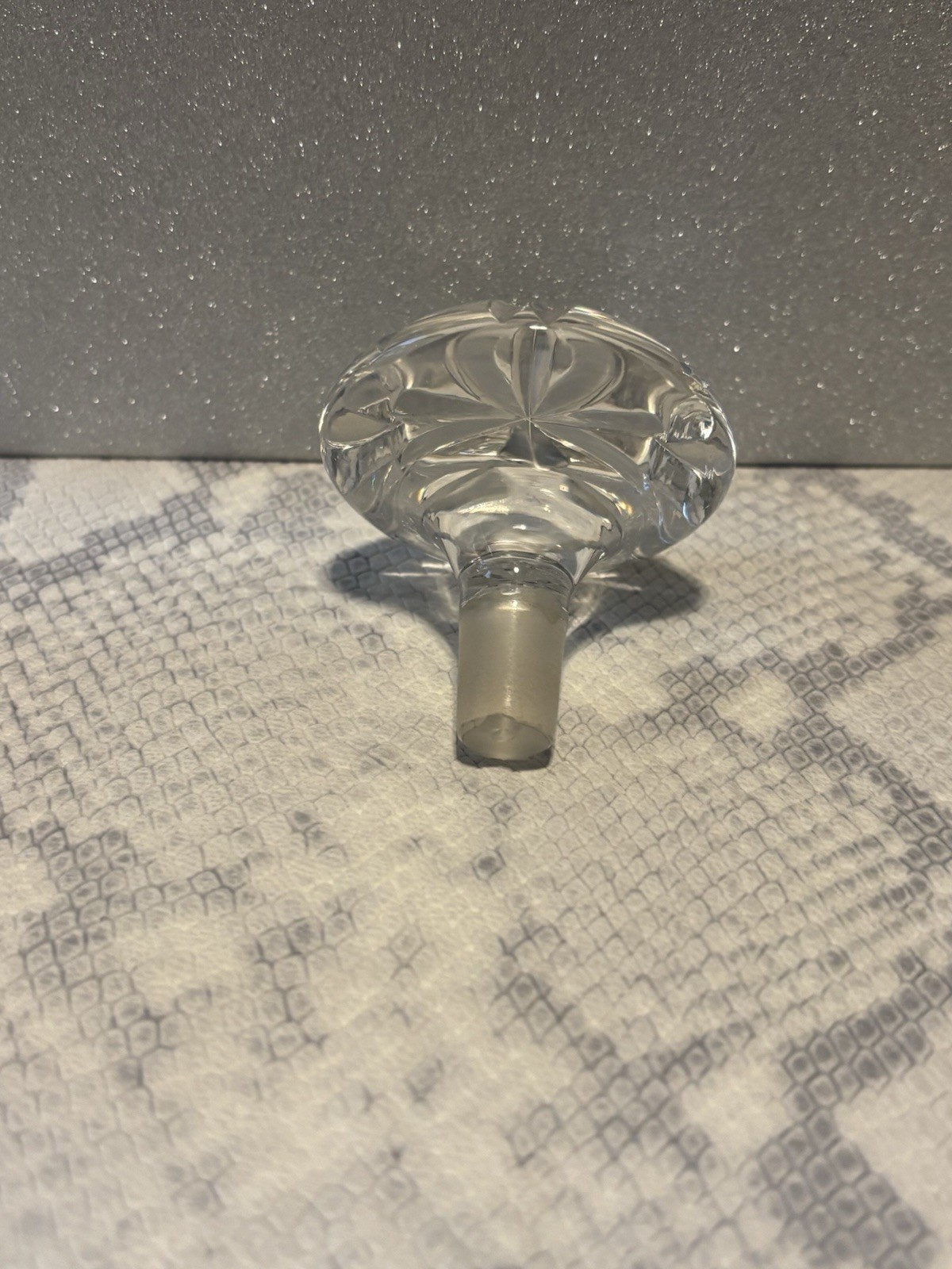 Spritz&Firman Crystal And Silver Collar Decanter From Mid 20Th Century With Tag