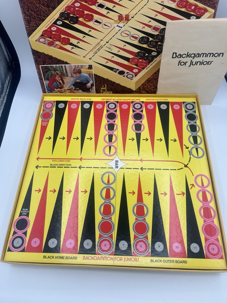 Backgammon For Juniors 1977 “A Great Cadaco Game” No 535