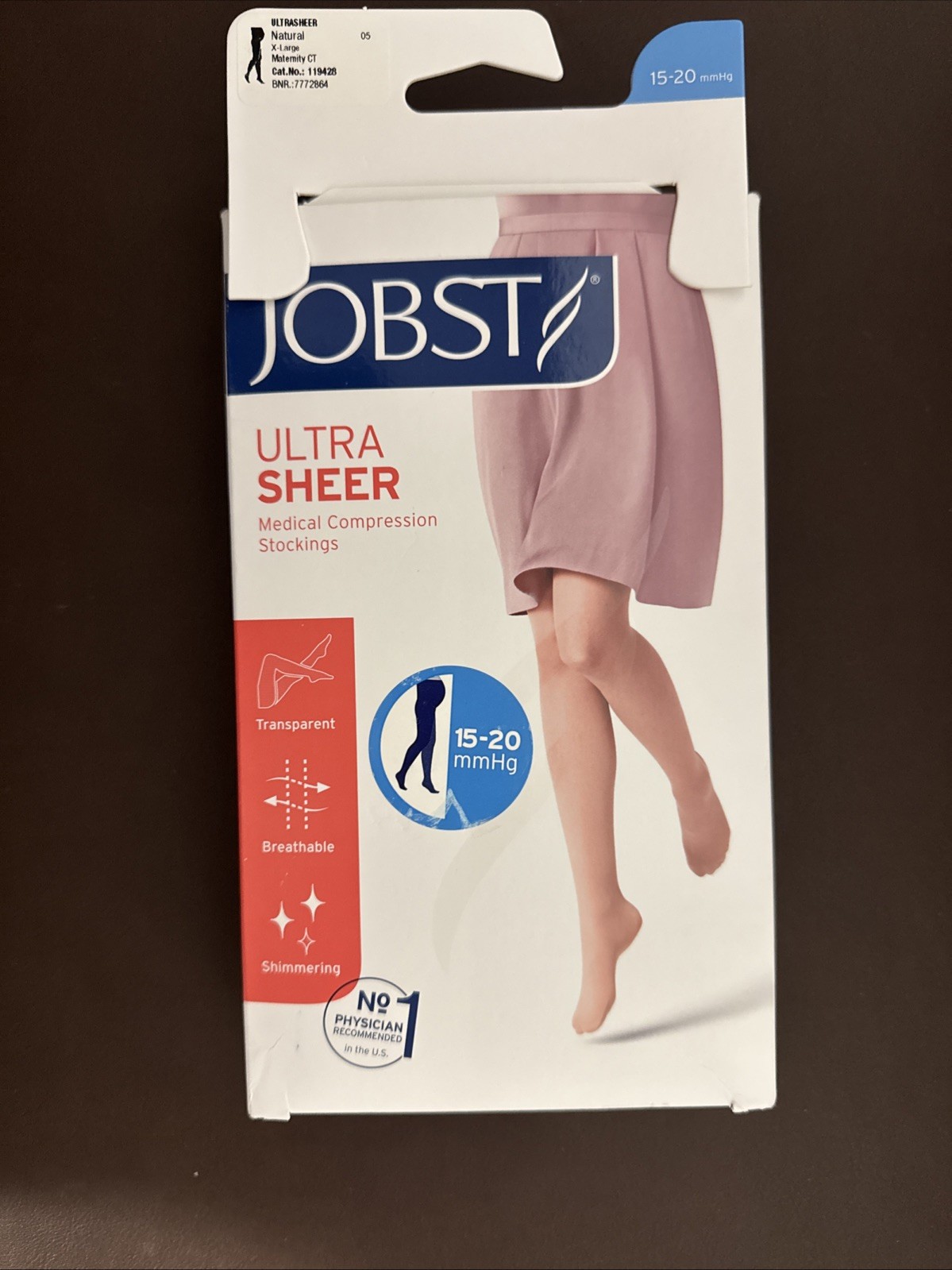 Jobst Women's Compression Maternity Pantyhose Stockings 15-20mmhg XL Natural
