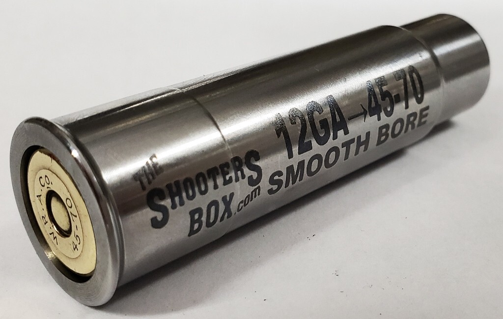 12GA to 45-70 SMOOTH Shotgun Adapter - Chamber Reducer - Stainless - Free Ship!