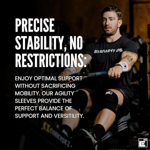 Agility Knee Compression Sleeve - 1 Pair (3mm) Compression Knee Medium Black