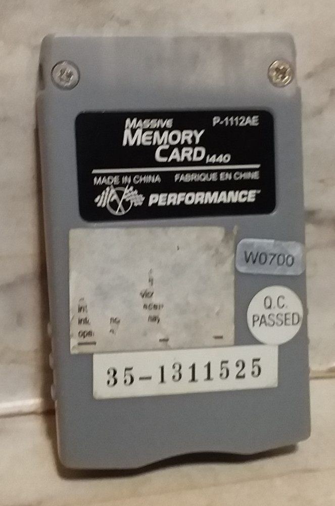Vntg Performance PS1 MASSIVE MEMORY CARD 1440 - Original Playstation - Tested