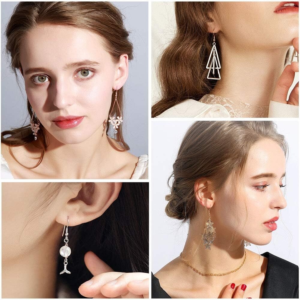 2000PCS Earring Making Supplies Kit with Fish Hook Earrings Earring Cards Tools