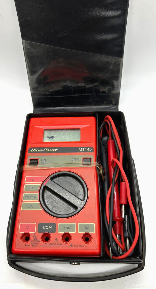 VTG Blue Point Tools Digital Tester Electrical Unit Multimeter Case Leads