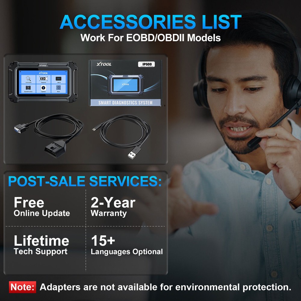 2025 XTOOL IP500 Car OBD2 Scanner Bidirectional Full System Diagnostic Graphing