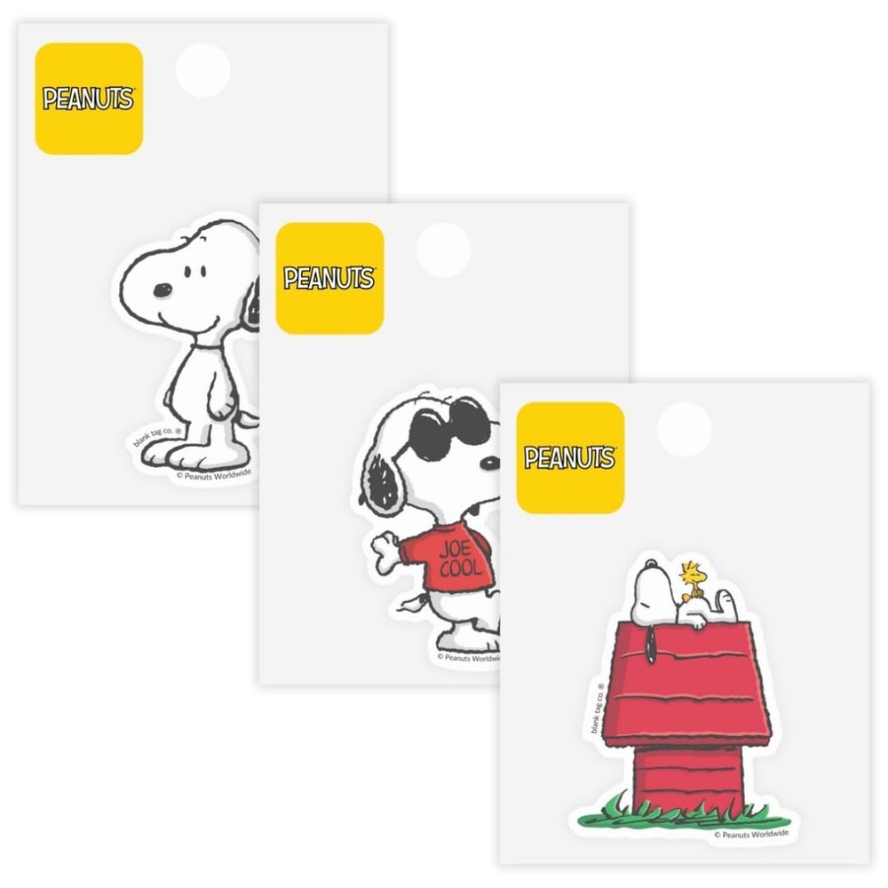 Peanuts® (Snoopy) 3-Pack Sticker Bundle - Waterproof Stickers for Water Bot