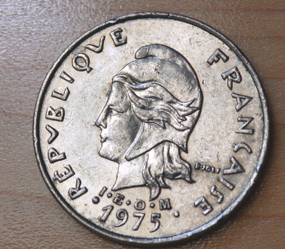 1975 French Polynesia 20 Francs