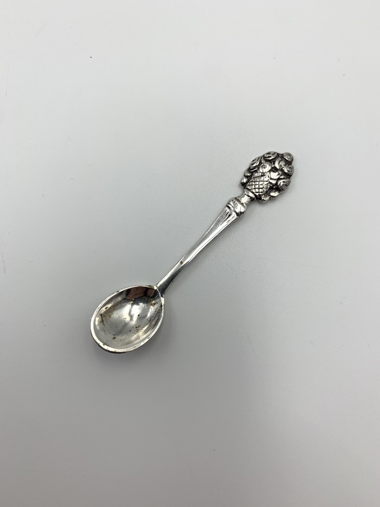 Antique .800 Salt Spoon Continental Silver