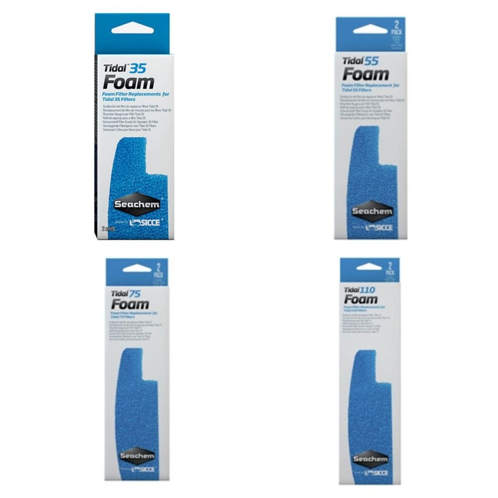 Seachem Tidal Filter Replacement Foam (2 foams per Pack)- 4 sizes