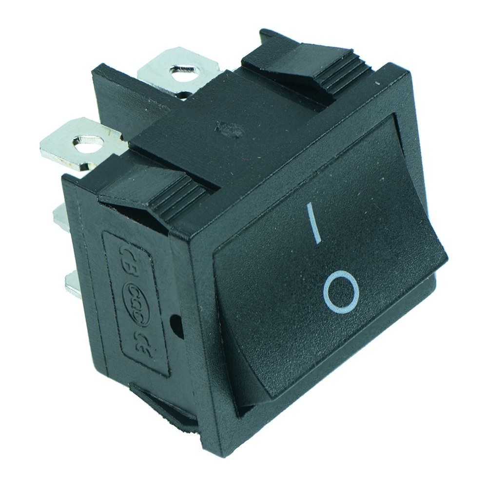Rectangular On-On Rocker Switch DPDT 10A 250V