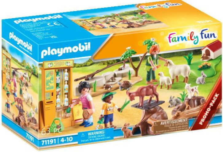 PLAYMOBIL Petting Zoo 71191 - 63-Piece Animal Play Set for Kids 4-10