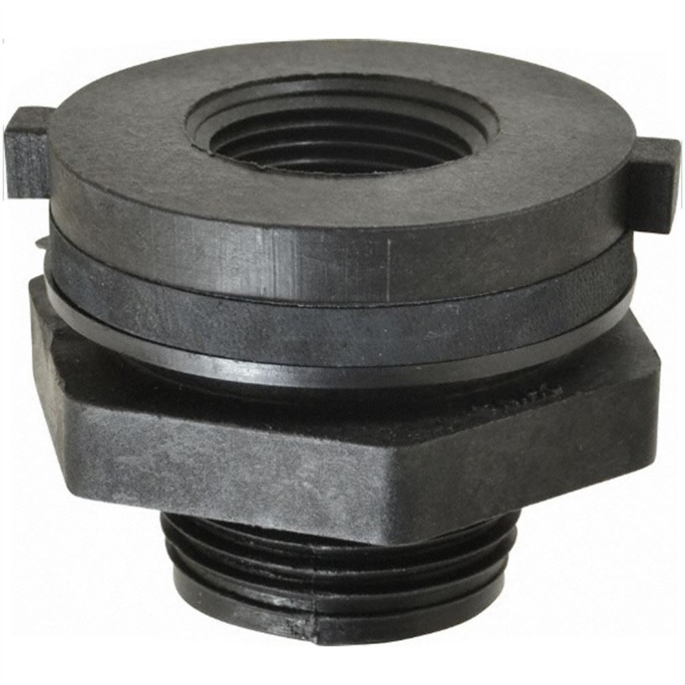 1 1/4" FPT Bulkhead Fitting with Sealing Washer, TF125P-E