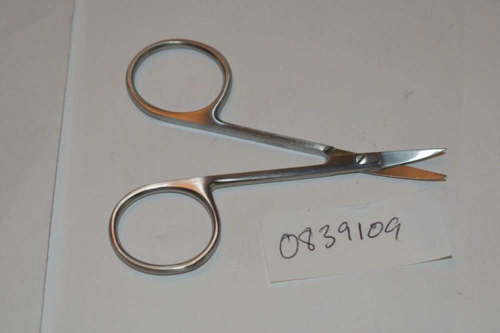 MDS 0839109 Eye Scissors 3 1/2" Curved Tip Sharp/Sharp