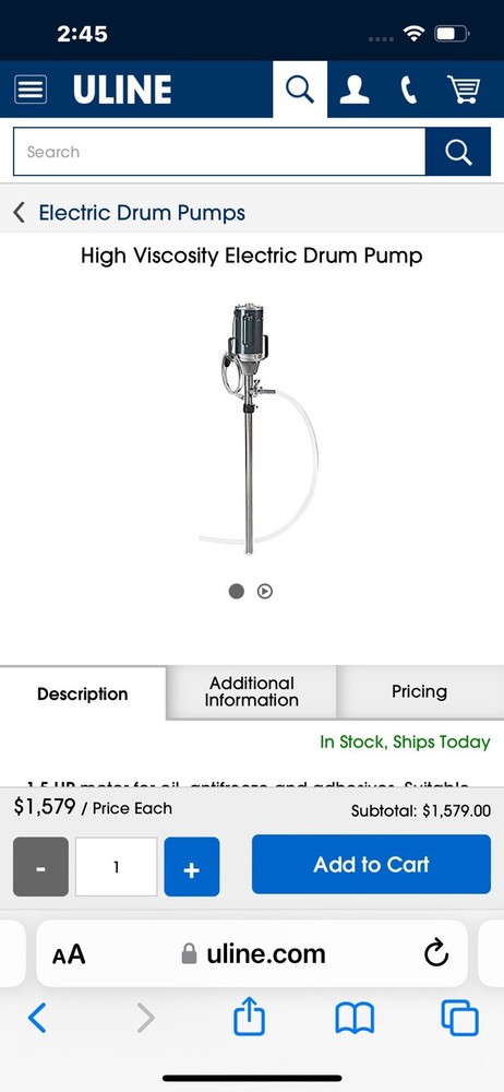 55 gallon drum pump electric