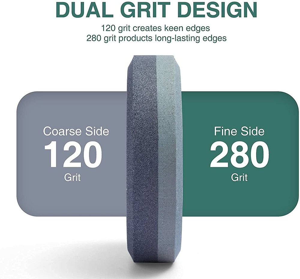 SATC Round 2 Grit Sharpening Stone Axe Blade Edge Sharpener Hand Tool with Case