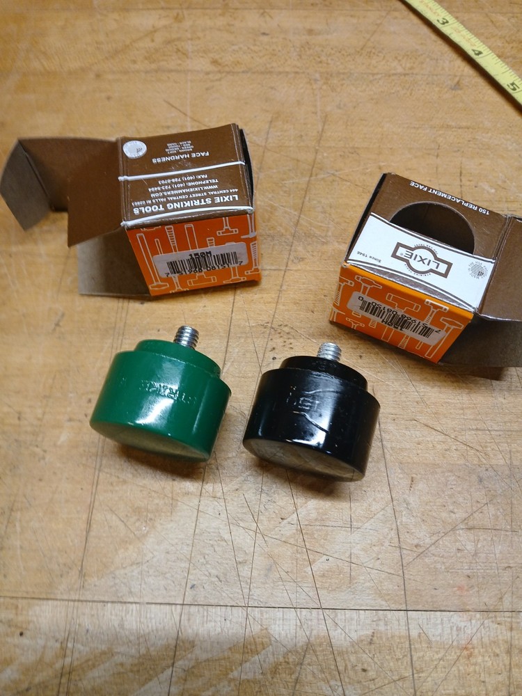 2 Lixie 150H - 1-1/2" Dia. Replacement Faces - Hard & Medium- Lixie Hammerhead