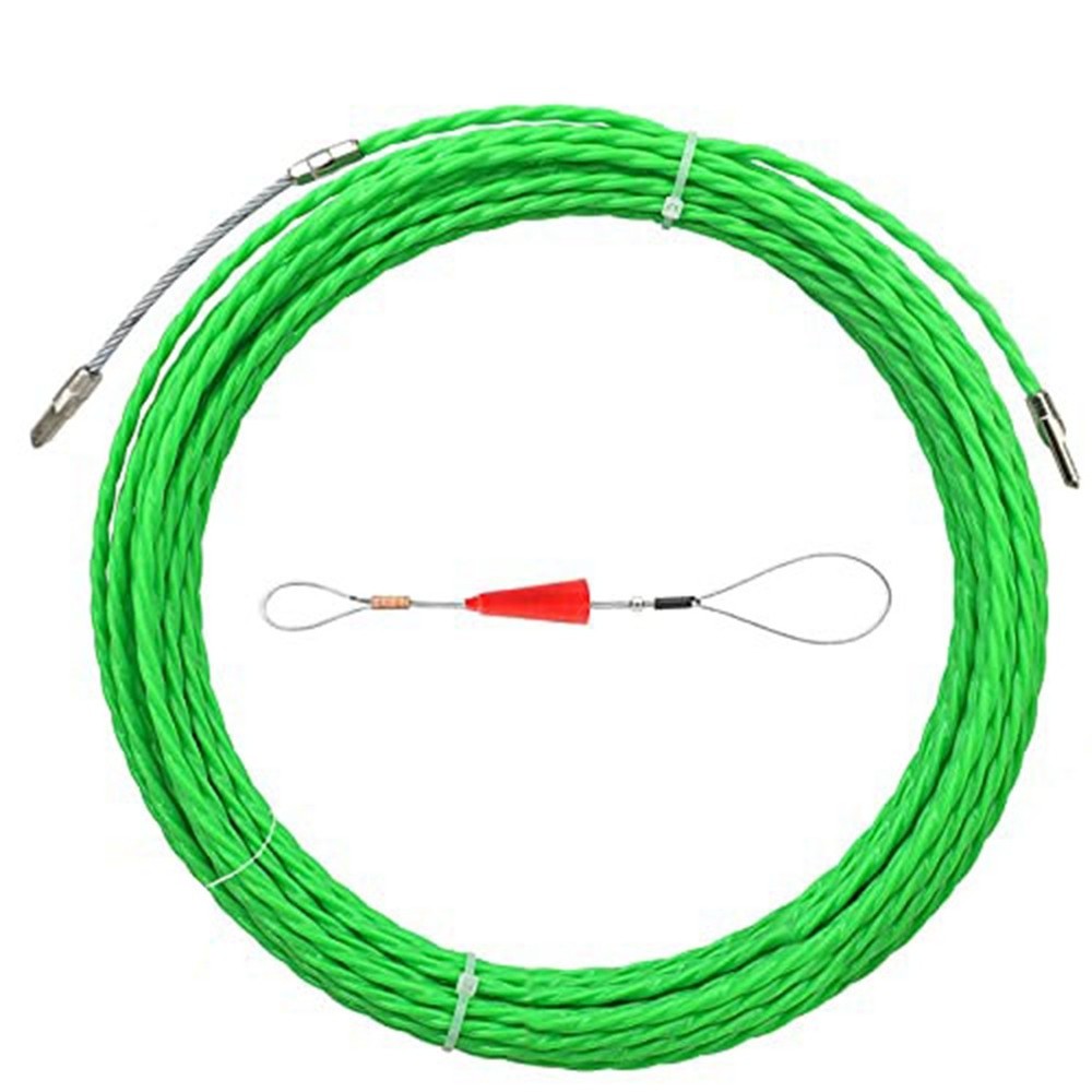 1 Set Fish Strap Cable Puller Kit 4.5mm PET Electrical Cable Puller, Green Poly9552