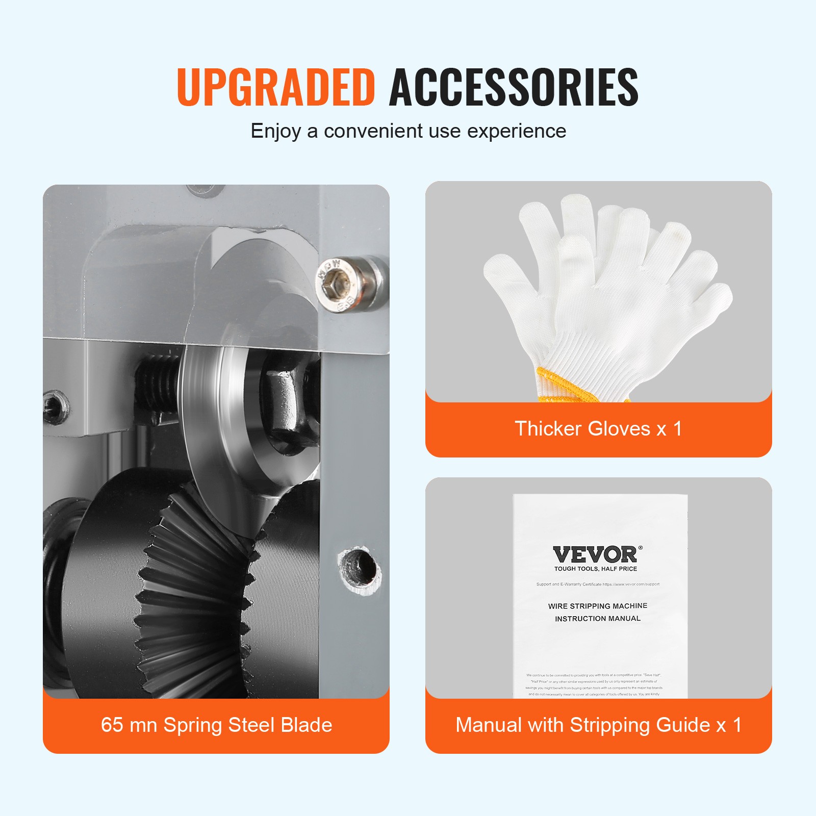 VEVOR Electric Wire Stripping Machine Copper Cable Stripper 0.06''-1.18'' Visual