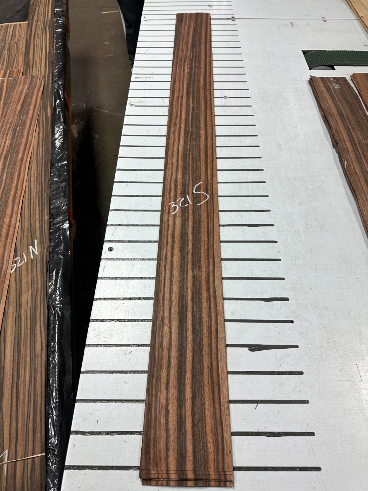 Ebony Raw Wood Veneer 2 sheets 61'' x 5'' 321S