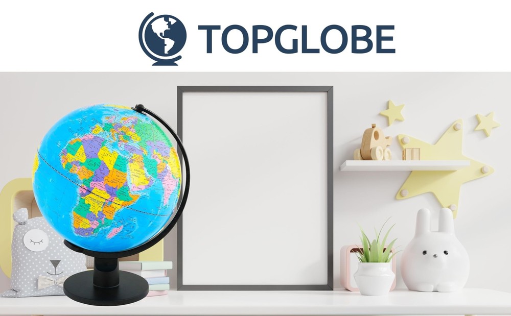 12" World Globe Political Map