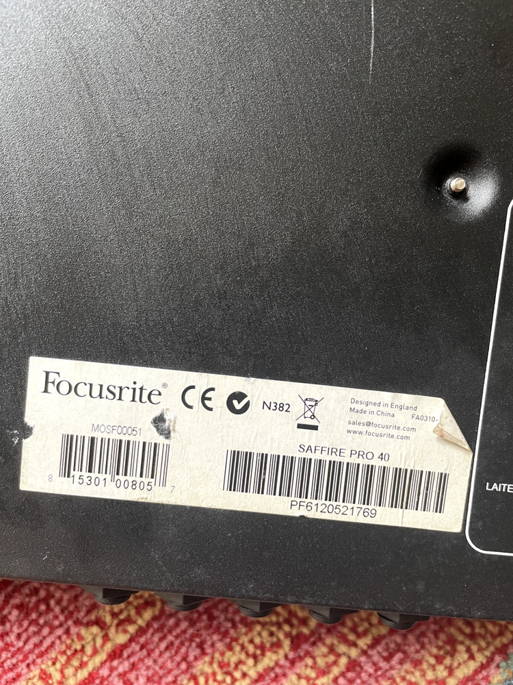Focusrite Saffire PRO 40 Digital Recording Interface with Cable