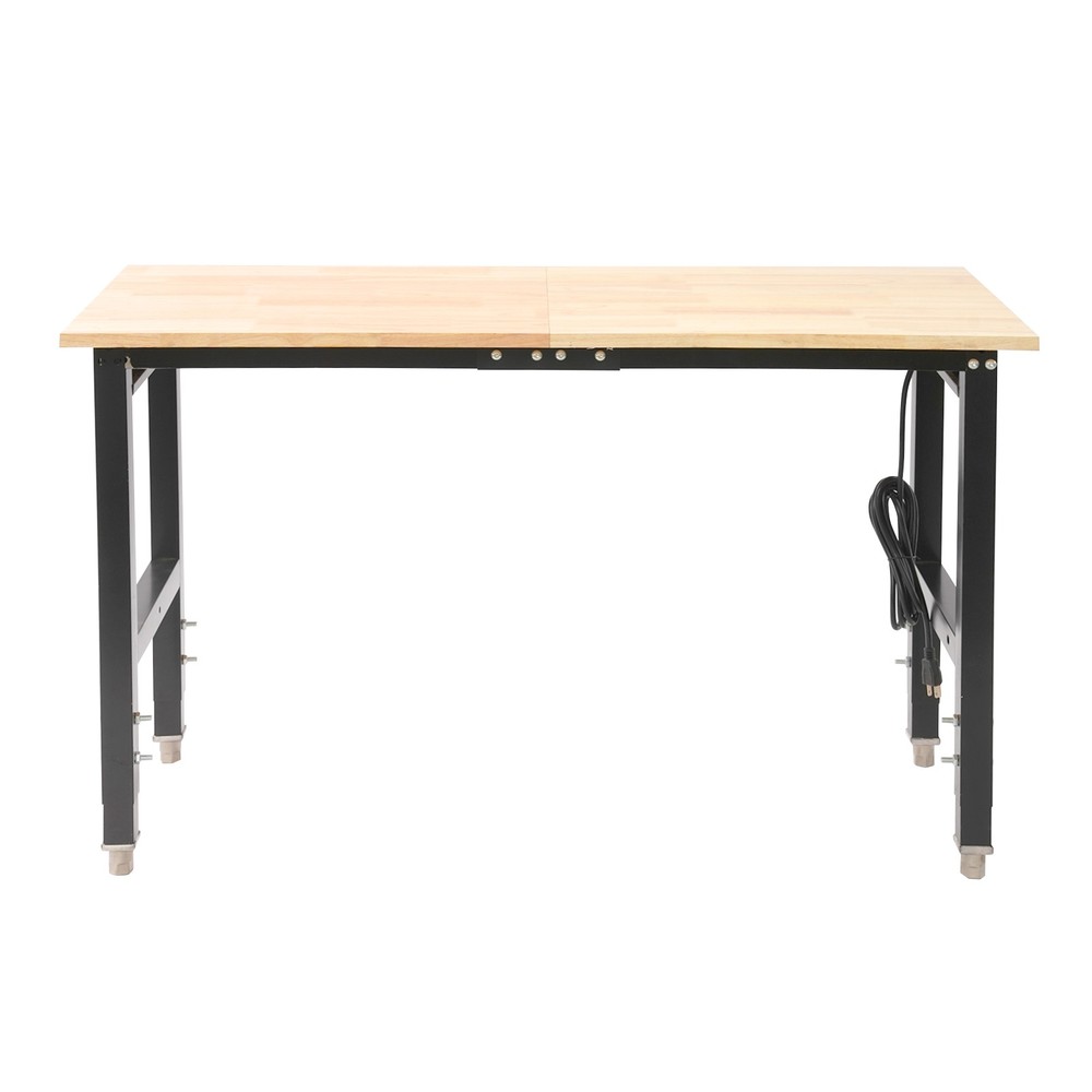 48x20in Heavy-Duty Work Table Adjustable Workbench with Power Outlets 2000lbs