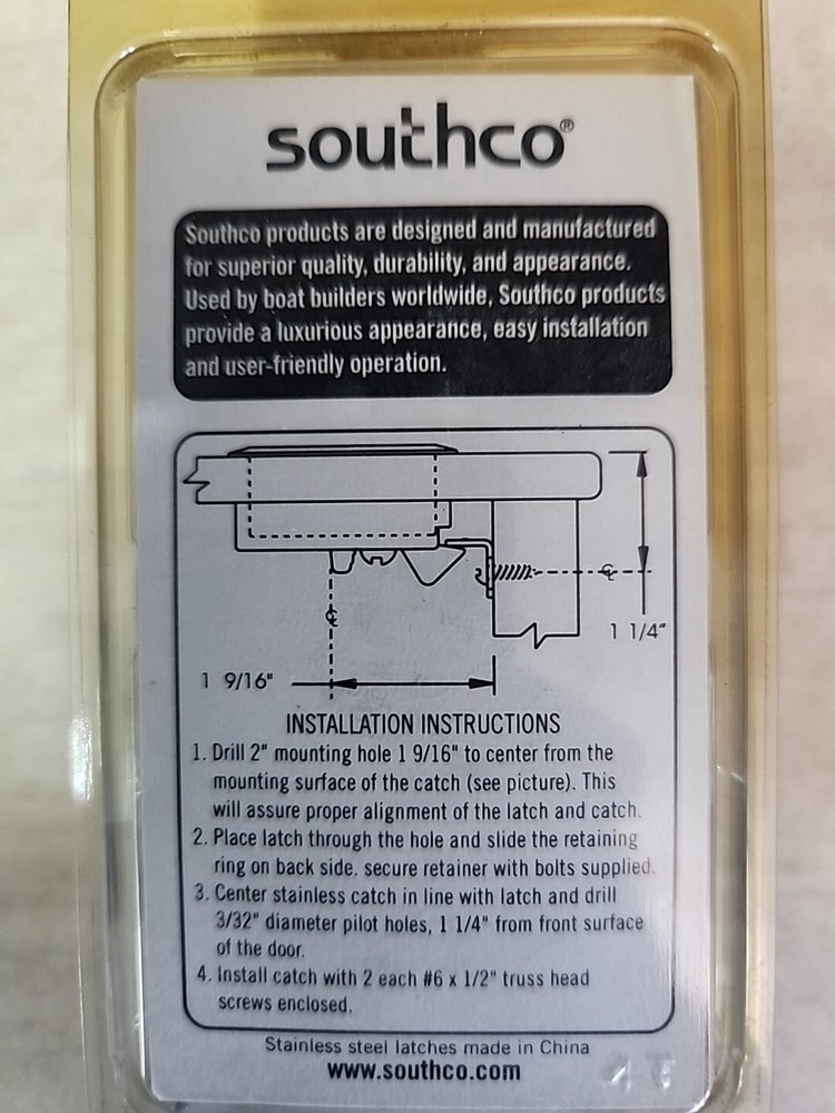 Teak Isle Southco Non-Locking Flush Latch