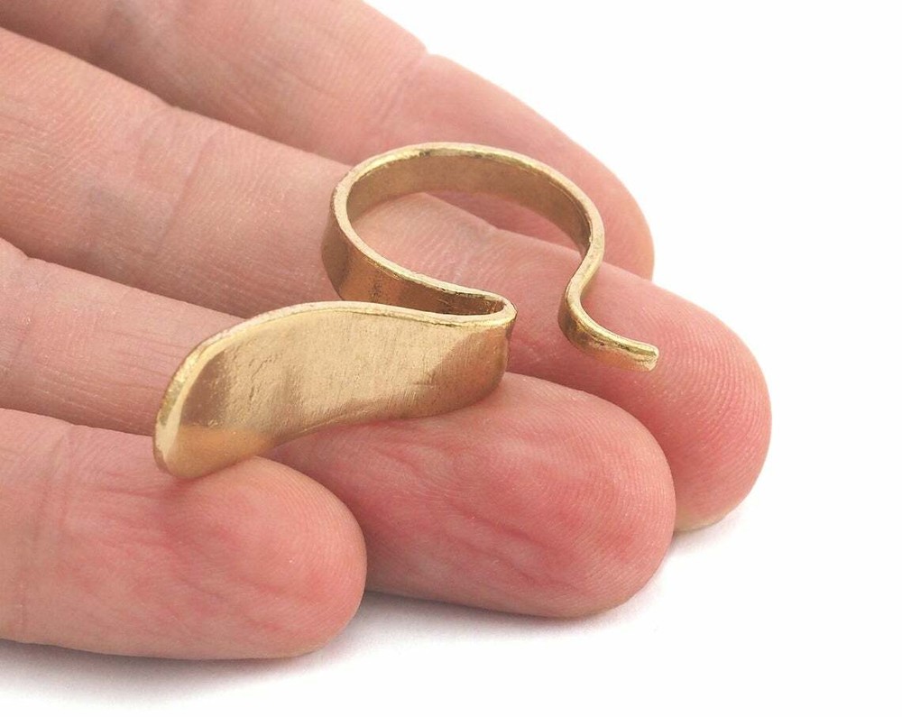 Adjustable Ring Raw brass (18mm 8US inner size - Adjustable ) Oz3691