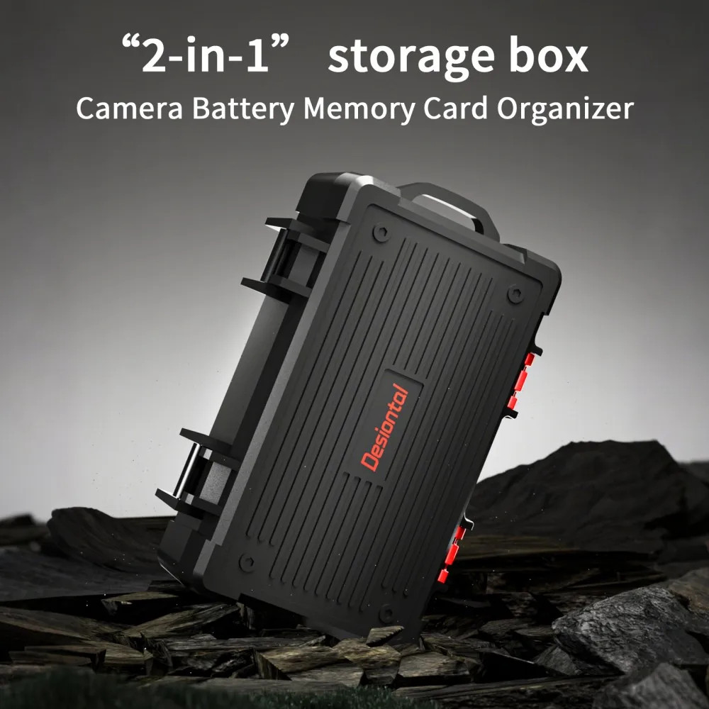 2 in 1 Memory Card Case Camera Battery Holder Micro Sd Storage Box Microsd Cards