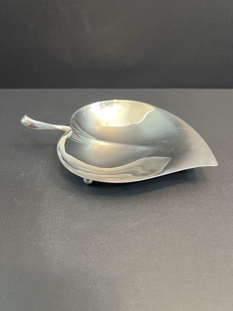 Vintage FB Rogers Silver Leaf Candy Dish Footed Silverplate 1883